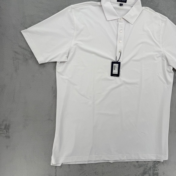 Peter Millar Crown Crafted Men's White Tailored Fit Polo Shirt Size XXL NEW - Picture 9 of 14